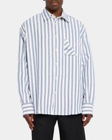 Jacquemus Men's La Chemise Stripe Button-Down Shirt | Thumbnail 3 Jacquemus Men's La Chemise Stripe Button-Down Shirt | Thumbnail 3
