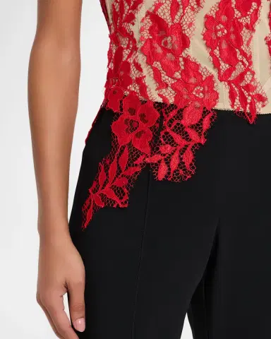 GIUSEPPE DI MORABITO One-Shoulder Lace Bustier Top | Thumbnail 5 GIUSEPPE DI MORABITO One-Shoulder Lace Bustier Top | Thumbnail 5