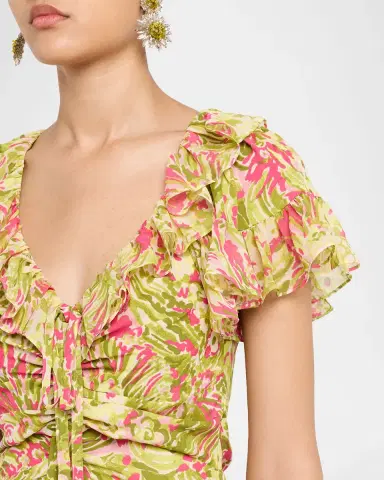Cinq à Sept Ivey Daisy Swirl Midi Dress | Thumbnail 5 Cinq à Sept Ivey Daisy Swirl Midi Dress | Thumbnail 5