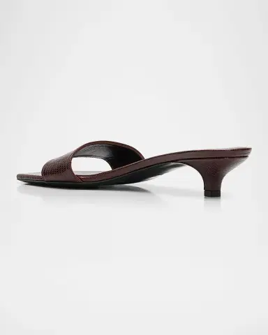 TOTEME Lizard Leather Kitten-Heel Sandals | Thumbnail 3 TOTEME Lizard Leather Kitten-Heel Sandals | Thumbnail 3