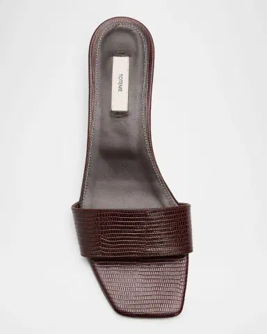 TOTEME Lizard Leather Kitten-Heel Sandals | Thumbnail 4 TOTEME Lizard Leather Kitten-Heel Sandals | Thumbnail 4