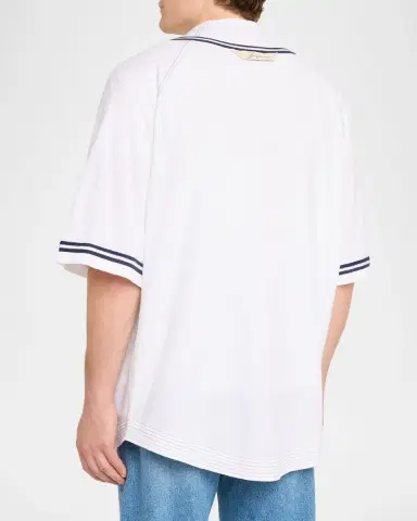 Jacquemus Men's La Chemise Cotton and Hemp Baseball Shirt | Thumbnail 2 Jacquemus Men's La Chemise Cotton and Hemp Baseball Shirt | Thumbnail 2