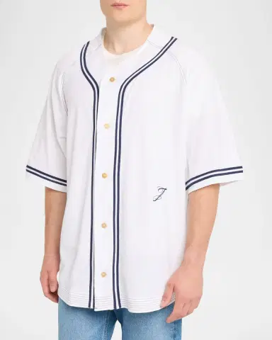 Jacquemus Men's La Chemise Cotton and Hemp Baseball Shirt | Thumbnail 3 Jacquemus Men's La Chemise Cotton and Hemp Baseball Shirt | Thumbnail 3
