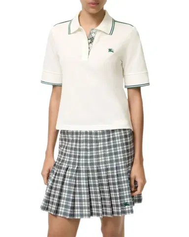 Burberry Billie Short-Sleeve Pique Polo Shirt | Thumbnail 1 Burberry Billie Short-Sleeve Pique Polo Shirt | Thumbnail 1