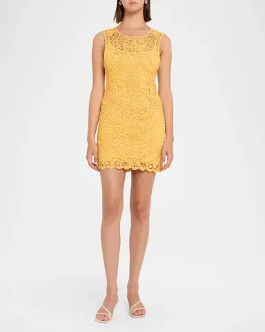 SIMKHAI Fynch Crochet Mini Dress | Thumbnail 2 SIMKHAI Fynch Crochet Mini Dress | Thumbnail 2