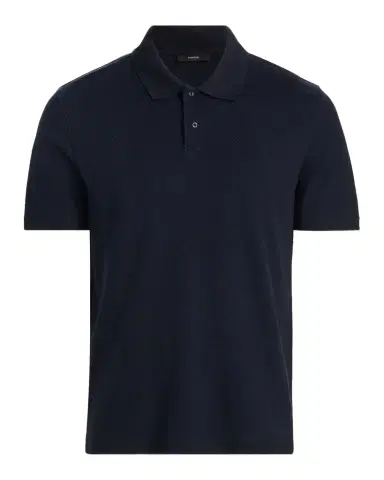 Vince Men's Rib-Knit Cotton-Blend Polo Shirt | Thumbnail 1 Vince Men's Rib-Knit Cotton-Blend Polo Shirt | Thumbnail 1