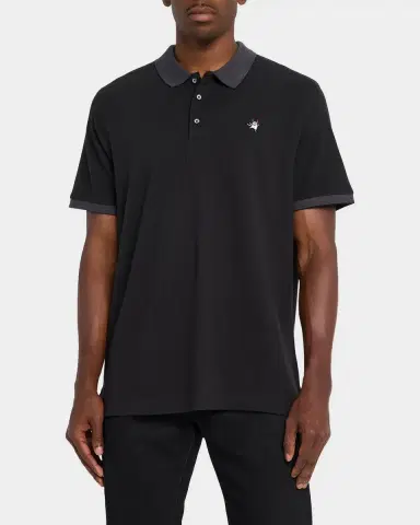 Robert Graham Men's Devil-Embroidered Striped Collar Cotton Polo Shirt | Thumbnail 4 Robert Graham Men's Devil-Embroidered Striped Collar Cotton Polo Shirt | Thumbnail 4