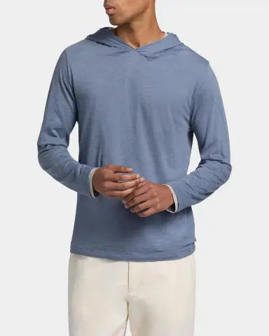 Vince Men's Fine Slub Double-Layer Cotton Hoodie | Thumbnail 4 Vince Men's Fine Slub Double-Layer Cotton Hoodie | Thumbnail 4