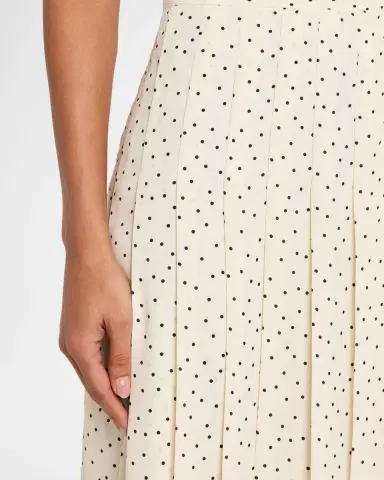 Theory Pleated Polka Dot Wrap Skirt | Thumbnail 5 Theory Pleated Polka Dot Wrap Skirt | Thumbnail 5