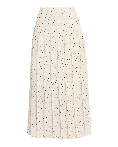 Theory Pleated Polka Dot Wrap Skirt | Thumbnail 1 Theory Pleated Polka Dot Wrap Skirt | Thumbnail 1