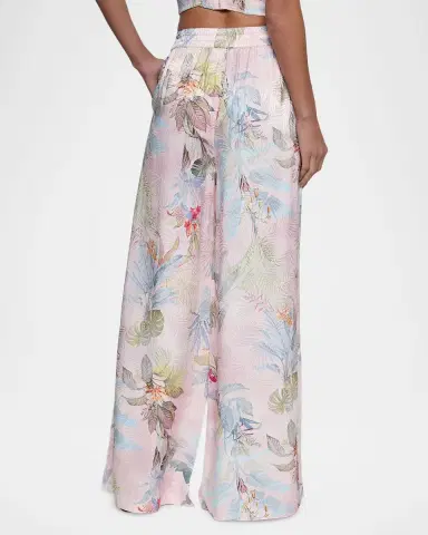 L'AGENCE Lillian Palm Leaf Wide-Leg Pants | Thumbnail 3 L'AGENCE Lillian Palm Leaf Wide-Leg Pants | Thumbnail 3