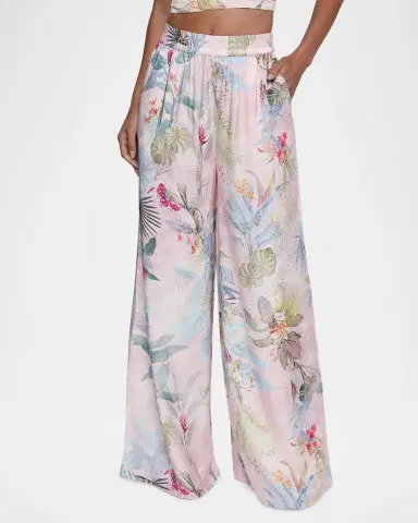 L'AGENCE Lillian Palm Leaf Wide-Leg Pants | Thumbnail 4 L'AGENCE Lillian Palm Leaf Wide-Leg Pants | Thumbnail 4