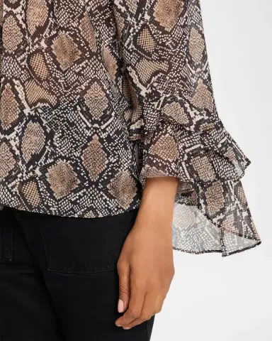 Ungaro Raina Ruffle Snakeskin-Print Blouse | Thumbnail 5 Ungaro Raina Ruffle Snakeskin-Print Blouse | Thumbnail 5