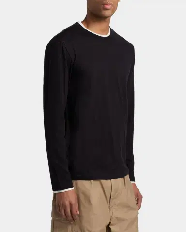 Vince Men's Fine Slub Cotton Double-Layer Crewneck T-Shirt | Thumbnail 7 Vince Men's Fine Slub Cotton Double-Layer Crewneck T-Shirt | Thumbnail 7