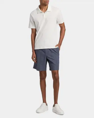 Vince Men's Rib-Knit Cotton-Blend Polo Shirt | Thumbnail 2 Vince Men's Rib-Knit Cotton-Blend Polo Shirt | Thumbnail 2