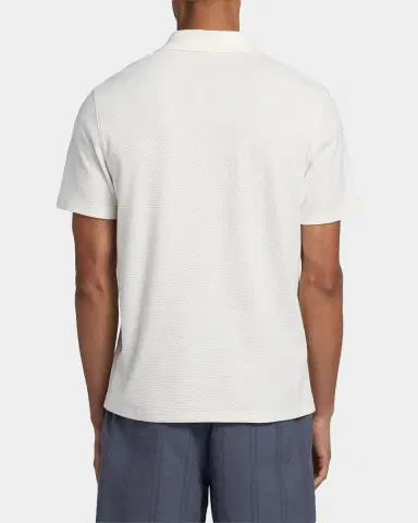 Vince Men's Rib-Knit Cotton-Blend Polo Shirt | Thumbnail 3 Vince Men's Rib-Knit Cotton-Blend Polo Shirt | Thumbnail 3