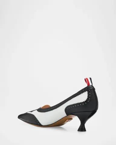 Thom Browne 50mm Wingtip Leather Pumps | Thumbnail 3 Thom Browne 50mm Wingtip Leather Pumps | Thumbnail 3