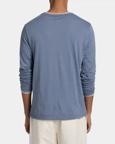 Vince Men's Fine Slub Cotton Double-Layer Crewneck T-Shirt | Thumbnail 3 Vince Men's Fine Slub Cotton Double-Layer Crewneck T-Shirt | Thumbnail 3
