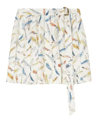 Burberry Feather-Print Silk Pleated Mini Skirt | Thumbnail 4 Burberry Feather-Print Silk Pleated Mini Skirt | Thumbnail 4