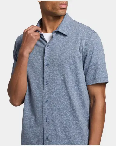 Vince Men's Tonal Leaf-Print Slub Cotton Shirt | Thumbnail 5 Vince Men's Tonal Leaf-Print Slub Cotton Shirt | Thumbnail 5