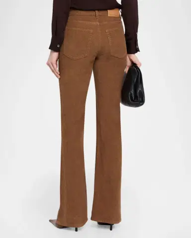 Stella McCartney Mid-Rise Cotton Corduroy Kickflare-Leg Pants | Thumbnail 2 Stella McCartney Mid-Rise Cotton Corduroy Kickflare-Leg Pants | Thumbnail 2
