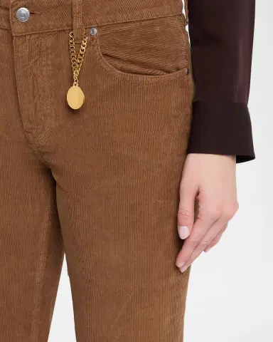 Stella McCartney Mid-Rise Cotton Corduroy Kickflare-Leg Pants | Thumbnail 4 Stella McCartney Mid-Rise Cotton Corduroy Kickflare-Leg Pants | Thumbnail 4