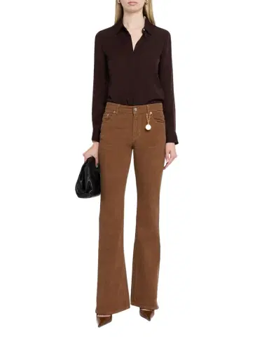 Stella McCartney Mid-Rise Cotton Corduroy Kickflare-Leg Pants | Thumbnail 1 Stella McCartney Mid-Rise Cotton Corduroy Kickflare-Leg Pants | Thumbnail 1