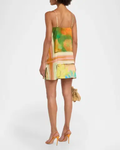 Staud Laura Superbloom Scarf Linen Mini Dress | Thumbnail 3 Staud Laura Superbloom Scarf Linen Mini Dress | Thumbnail 3