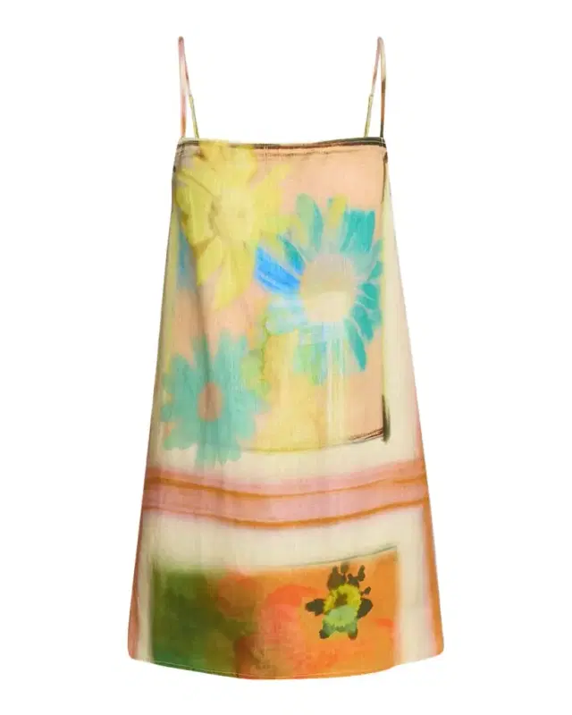 Laura Superbloom Scarf Linen Mini Dress Laura Superbloom Scarf Linen Mini Dress