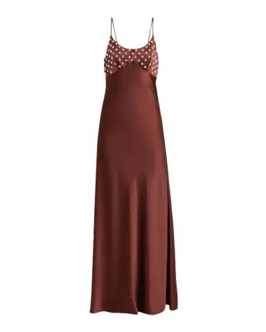 Tanya Taylor Ophelia Beaded Satin Maxi Dress | Thumbnail 1 Tanya Taylor Ophelia Beaded Satin Maxi Dress | Thumbnail 1