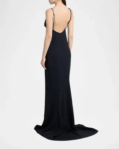Stella McCartney Embellished V-Neck Trumpet Gown | Thumbnail 2 Stella McCartney Embellished V-Neck Trumpet Gown | Thumbnail 2