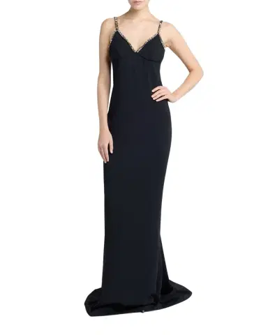 Stella McCartney Embellished V-Neck Trumpet Gown | Thumbnail 1 Stella McCartney Embellished V-Neck Trumpet Gown | Thumbnail 1