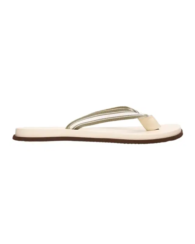Men 's Leather Grosgrain-Stripe Flip-Flops Men 's Leather Grosgrain-Stripe Flip-Flops