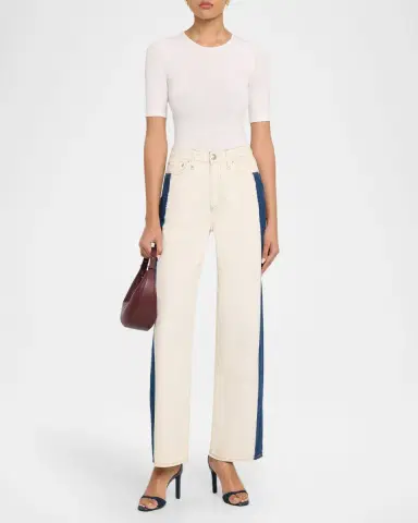 rag & bone Featherweight Logan Mid-Rise Two-Tone Jeans | Thumbnail 2 rag & bone Featherweight Logan Mid-Rise Two-Tone Jeans | Thumbnail 2