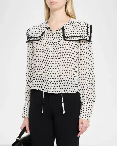 FRAME The Polka Dot Fleet Blouse | Thumbnail 3 FRAME The Polka Dot Fleet Blouse | Thumbnail 3