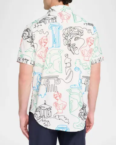 Robert Graham Men's Aristotle Short-Sleeve Shirt | Thumbnail 3 Robert Graham Men's Aristotle Short-Sleeve Shirt | Thumbnail 3