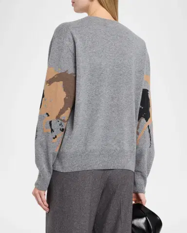 Stella McCartney Racing Horses Crewneck Sweater | Thumbnail 2 Stella McCartney Racing Horses Crewneck Sweater | Thumbnail 2