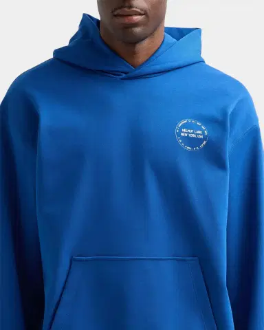 Helmut Lang Men's Stamp Logo Cotton Terry Hoodie | Thumbnail 5 Helmut Lang Men's Stamp Logo Cotton Terry Hoodie | Thumbnail 5