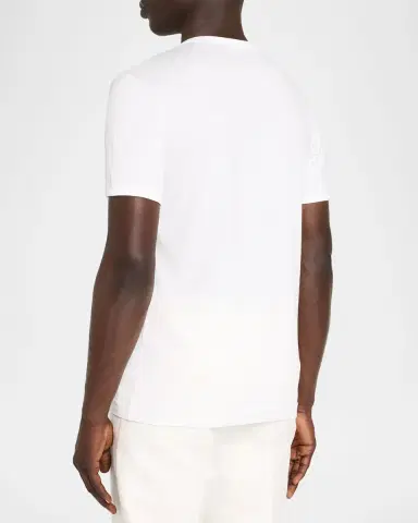 Dolce & Gabbana Men's Logo Patch Cotton Crewneck T-Shirt | Thumbnail 2 Dolce & Gabbana Men's Logo Patch Cotton Crewneck T-Shirt | Thumbnail 2