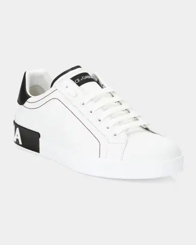 Dolce & Gabbana Men's Portofino Leather Low-Top Sneakers | Thumbnail 4 Dolce & Gabbana Men's Portofino Leather Low-Top Sneakers | Thumbnail 4