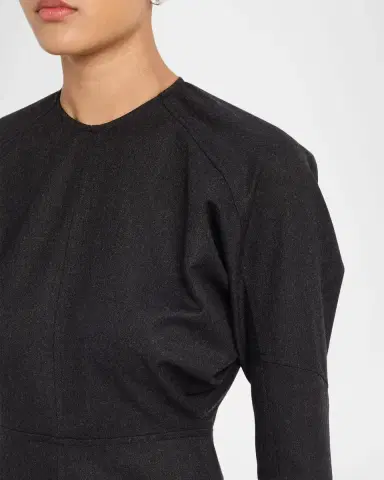 Victoria Beckham Dolman-Sleeve A-Line Midi Dress | Thumbnail 4 Victoria Beckham Dolman-Sleeve A-Line Midi Dress | Thumbnail 4
