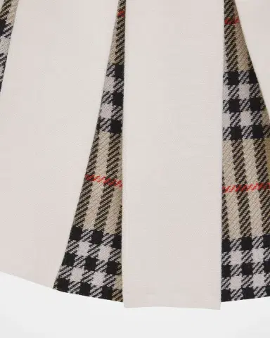 Burberry Kid's Pleated Check Wool-Blend Skirt, Size 12M-3 | Thumbnail 3 Burberry Kid's Pleated Check Wool-Blend Skirt, Size 12M-3 | Thumbnail 3