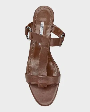 Manolo Blahnik 30mm Mionamu Leather Mule Sandals | Thumbnail 3 Manolo Blahnik 30mm Mionamu Leather Mule Sandals | Thumbnail 3