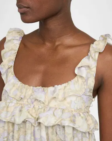 Chloé Painted Flowers Silk Maxi Dress | Thumbnail 4 Chloé Painted Flowers Silk Maxi Dress | Thumbnail 4