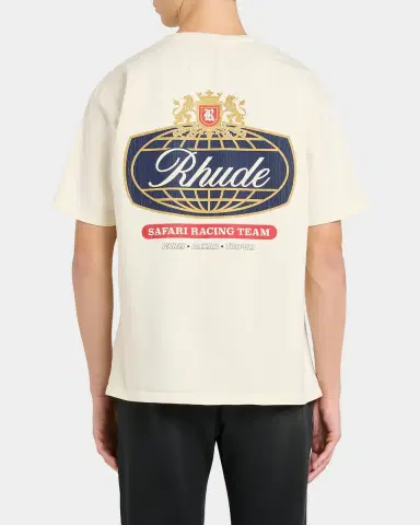 Rhude Men's Safari Logo Cotton Crewneck T-Shirt | Thumbnail 2 Rhude Men's Safari Logo Cotton Crewneck T-Shirt | Thumbnail 2