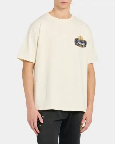 Rhude Men's Safari Logo Cotton Crewneck T-Shirt | Thumbnail 5 Rhude Men's Safari Logo Cotton Crewneck T-Shirt | Thumbnail 5