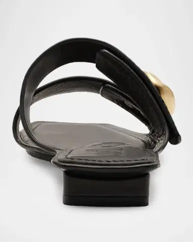 Cult Gaia Ezra Leather Flat Slide Sandals | Thumbnail 3 Cult Gaia Ezra Leather Flat Slide Sandals | Thumbnail 3
