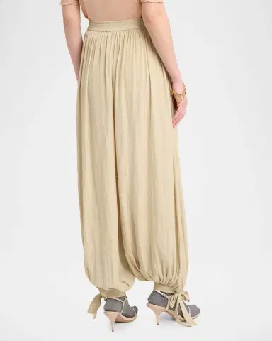 Chloé Balloon Trousers with Tie Details | Thumbnail 2 Chloé Balloon Trousers with Tie Details | Thumbnail 2