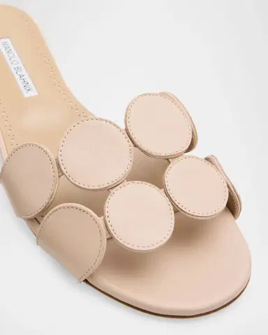 Manolo Blahnik Haribal Leather Flat Slide Sandals | Thumbnail 4 Manolo Blahnik Haribal Leather Flat Slide Sandals | Thumbnail 4