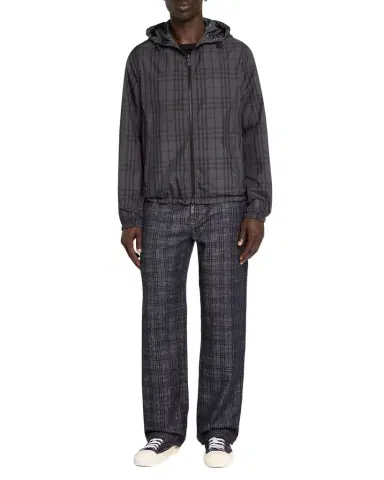 Burberry Men's Reversible Check Newport Hooded Jacket | Thumbnail 1 Burberry Men's Reversible Check Newport Hooded Jacket | Thumbnail 1